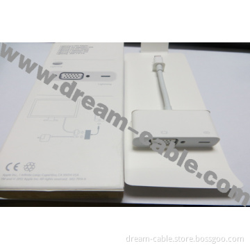 Lightning to VGA Adapter AV Cable for Apple iPhone 5 iPad 4 iPad Mini iPod Touch 5